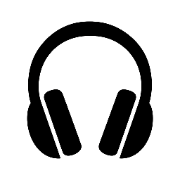 Logo showing a pair of headphones
