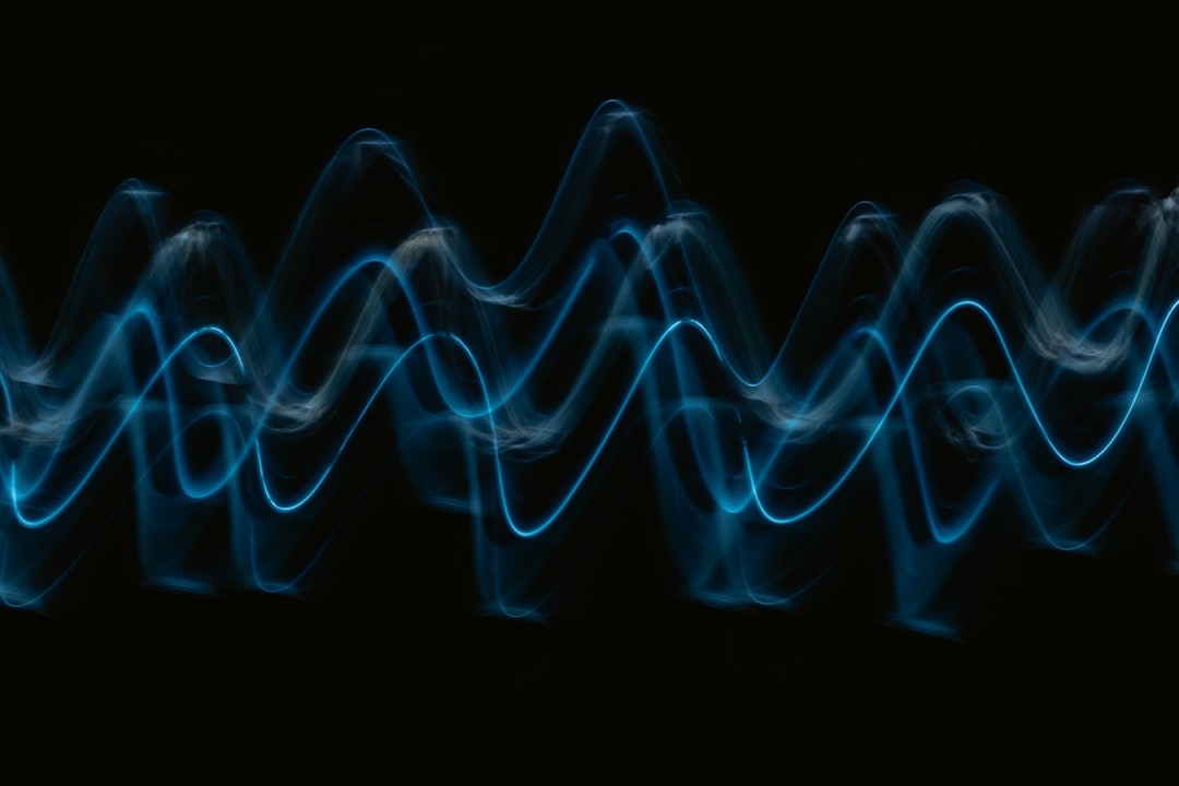 Sound waves visualized as waveform lines